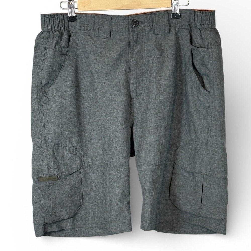 Field & Stream Mens Cargo Shorts Grey Heathered Hiking‎ Utility Size L 36-38